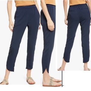 Marine Layer Allison Pull On Casual Straight Ankle Crop Curved Hem Pants Medium